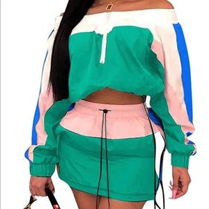 Women’s two piece skirt windbreaker